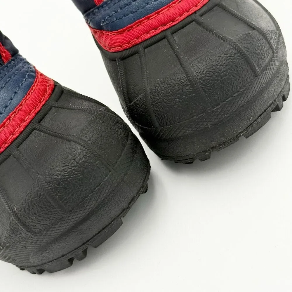 Sorel Snow Commander Toddler Snow Boots Hook & Loop Closure in Navy Blue and Red
